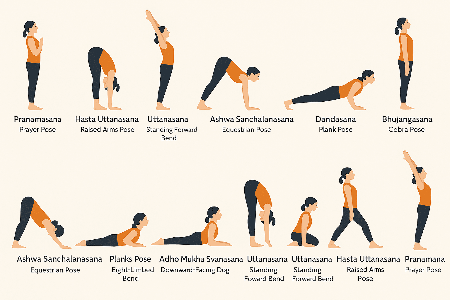 Surya Namaskara Complete Sequence