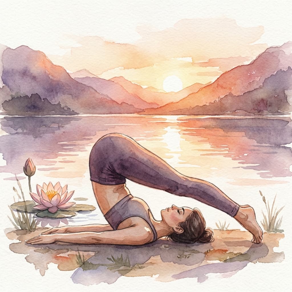 Practitioner performing Halasana (Plow Pose) with perfect alignment